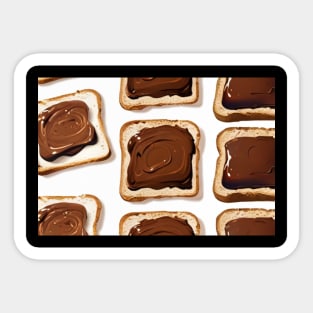 Chocolate Bread Toast Sandwich Coffee Yummy Kawaii Vintage Sticker